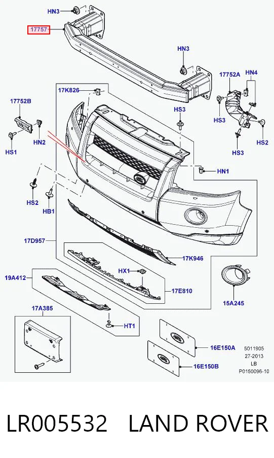 Wzmocnienie zderzaka przedniego do Land Rover Freelander L359