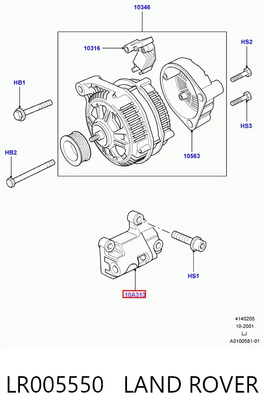 Wspornik alternatora do Land Rover Range Rover L322