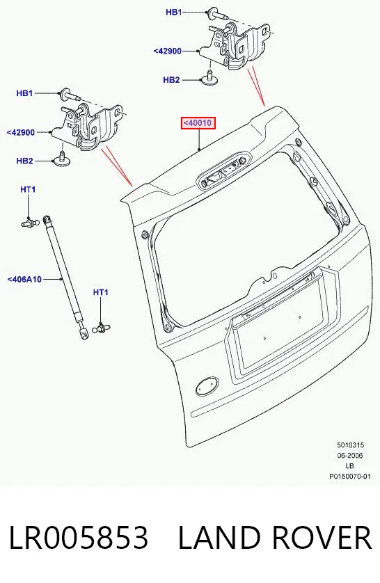 Kupić Drzwi tylne (bagażnika 3/5) Land Rover Freelander II L359 w dobrej cenie