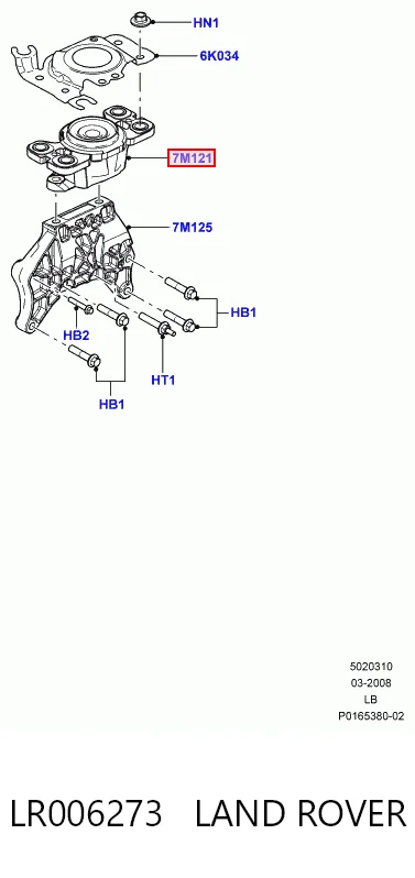 Poduszka (podpora) silnika lewa do Land Rover Freelander II L359