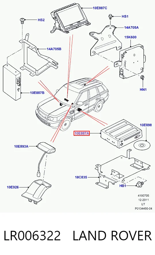 Radioodtwarzacz (radio AM/FM) do Land Rover Range Rover III L322