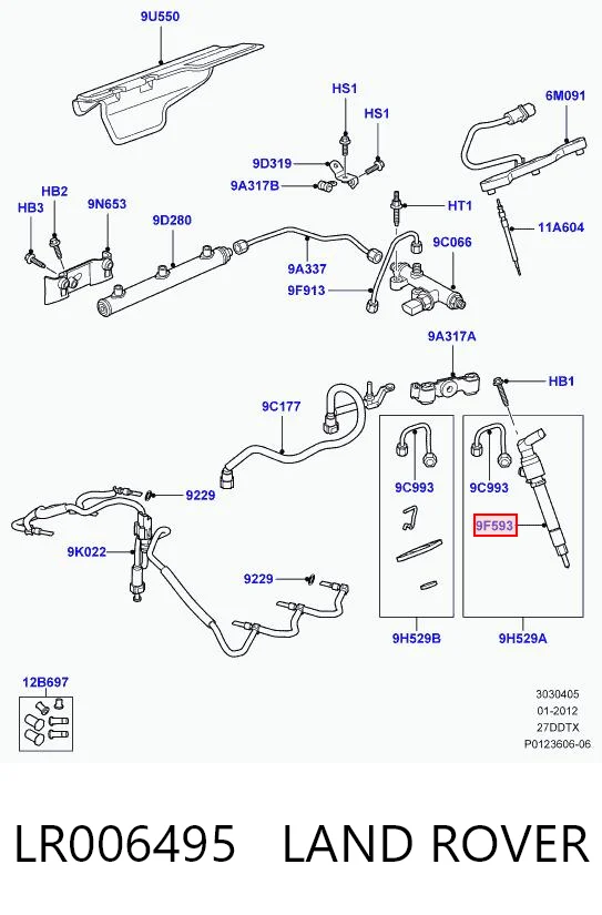 LR006495 Land Rover Wtryskiwacz paliwa