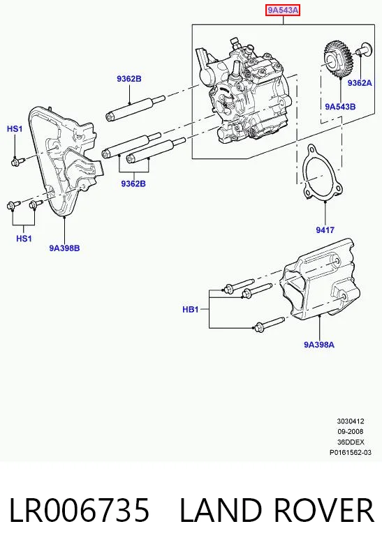 Do koszyka Pompa wtryskowa wysokiego ciśnienia Land Rover Range Rover III L322