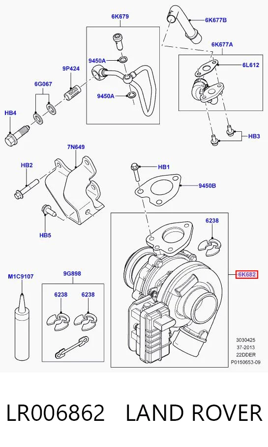 LR006862 Land Rover Turbina