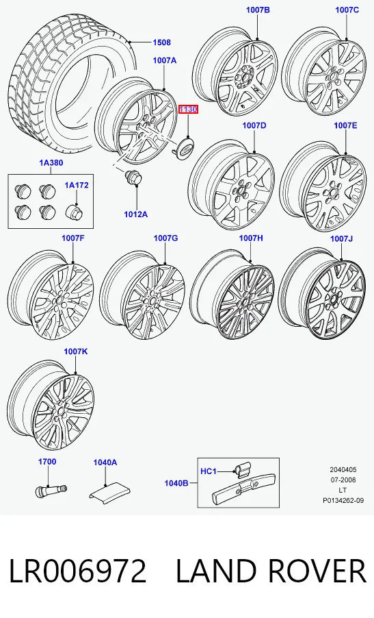  Kołpak do obręczy koła Land Rover Freelander 2
