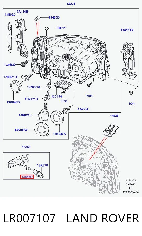 Kupić Powtarzacz kierunkowskazu na błotniku Land Rover Discovery IV L319 w dobrej cenie
