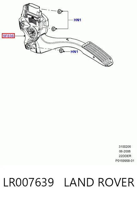 Pedał przyspieszenia (gazu) do Land Rover Freelander II L359