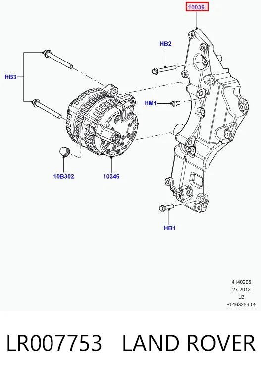 Wspornik alternatora do Land Rover Freelander II L359
