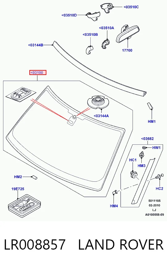 Do koszyka Szyba przednia Land Rover Range Rover III L322