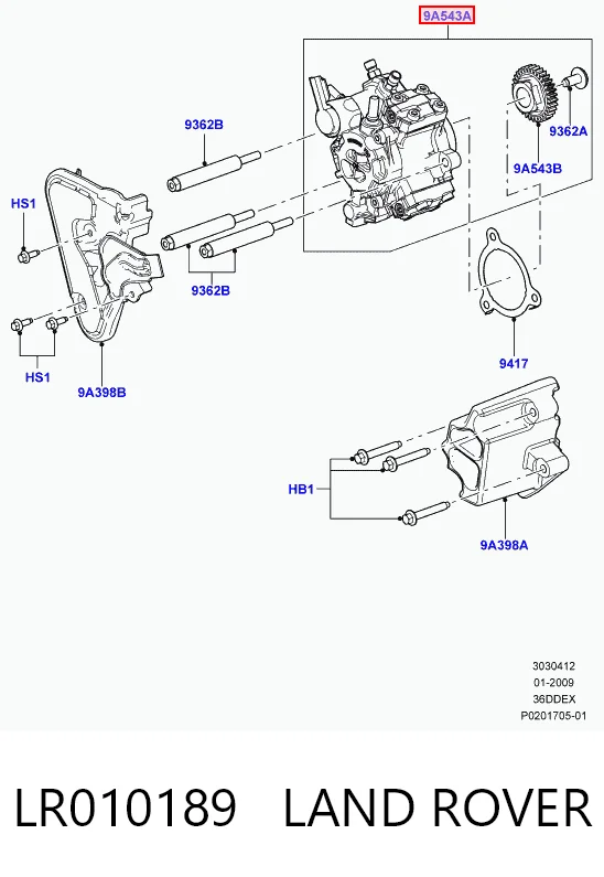 Do koszyka Pompa wtryskowa wysokiego ciśnienia Land Rover Range Rover III L322