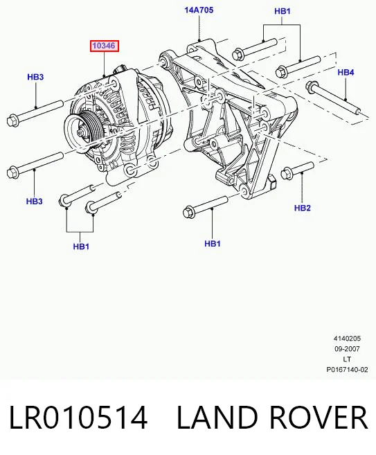 Do koszyka Alternator Land Rover Range Rover SPORT I L320
