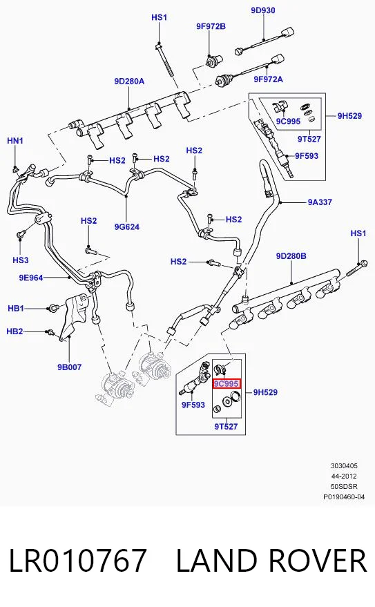 Zestaw naprawczy wtryskiwacza do Land Rover Range Rover IV L405