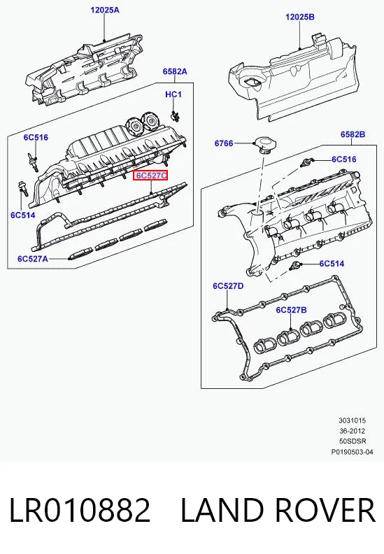 LR010882 Land Rover Uszczelka pokrywy zaworowej prawa