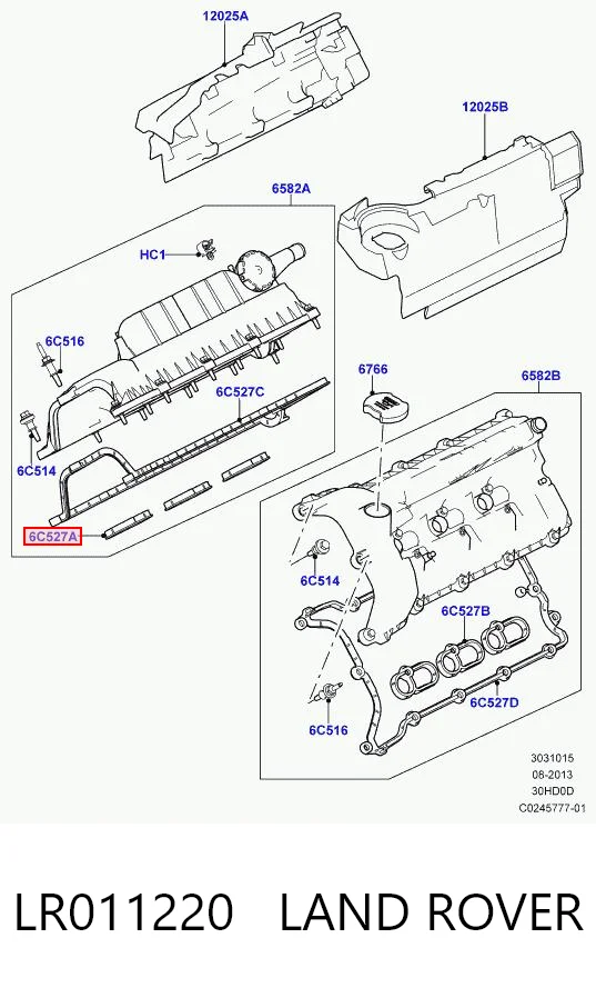 LR011220 Land Rover Uszczelka pokrywy zaworowej silnika wewnętrzna