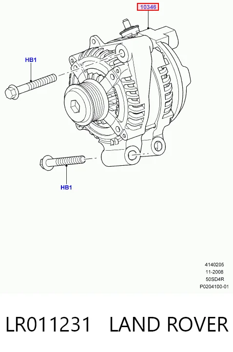 Do koszyka Alternator Land Rover Range Rover VELAR L560