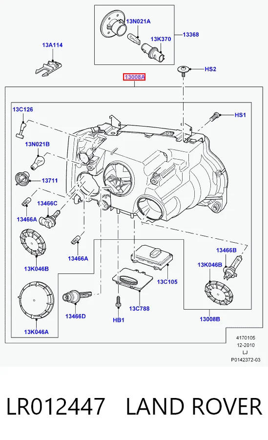 Reflektor prawy Land Rover Range Rover III SUV (L322) (2002 - 2009) cena, od 1047,91 USD