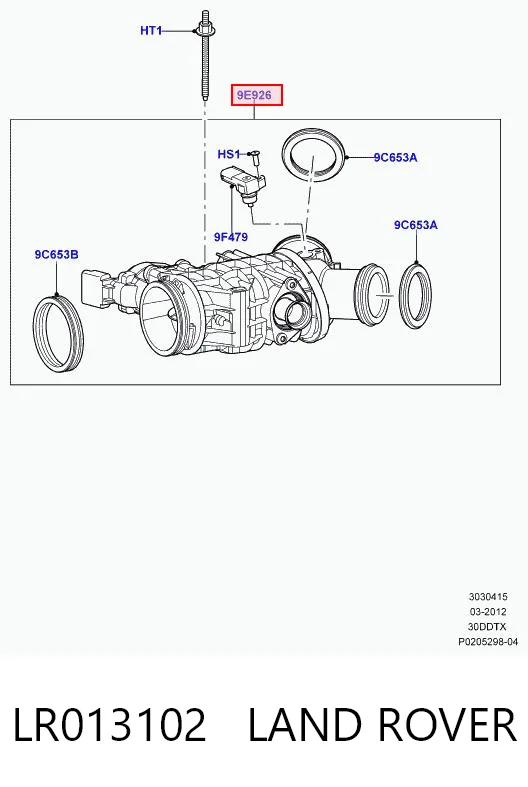 Przepustnica, komplet do Land Rover Discovery IV L319