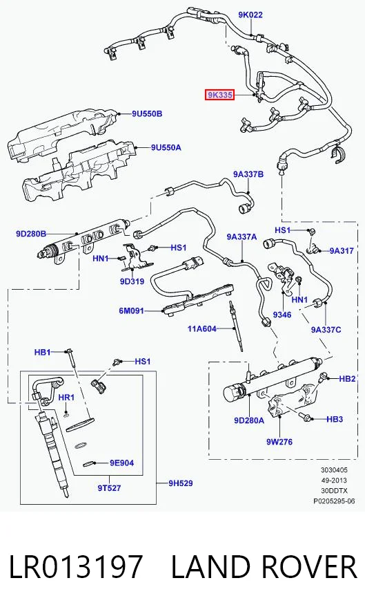Do koszyka Rurka paliwa, zwrotna od wtryskiwaczy Ford Transit VI V347/8