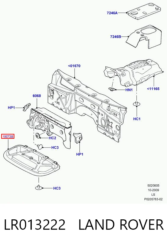  Wygluszenie maski Land Rover Discovery 4
