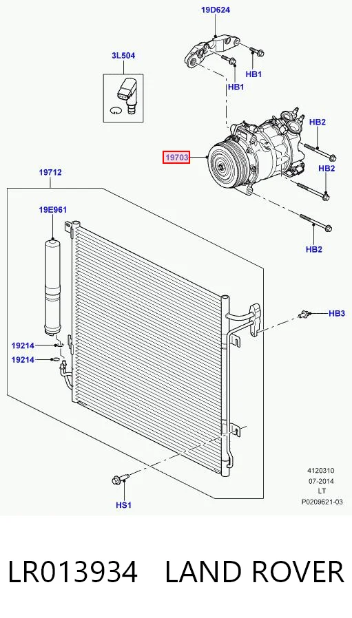 LR013934 Land Rover Sprężarka klimatyzacji