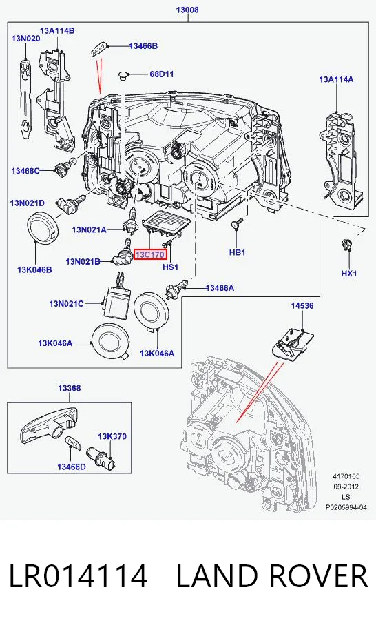 LR014114 Land Rover Urządzenie zapłonowe (ksenon)