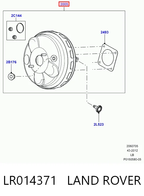 Wzmacniacz próżniowy hamulców Land Rover Freelander II SUV (L359) (2006 - 2014) cena, od 118,04 USD