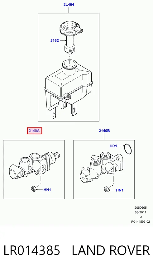 Główny cylinder hamulców do Land Rover Range Rover L322