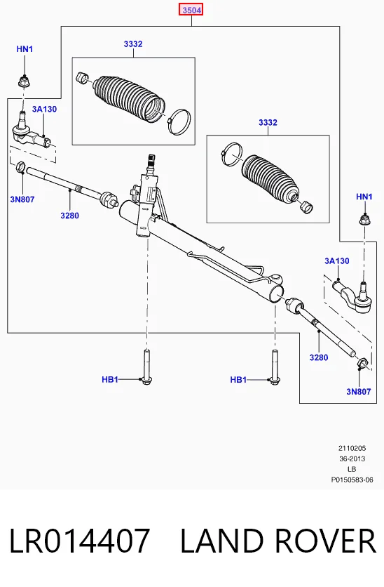 Listwa kierownicza (maglownica) do Land Rover Freelander II L359
