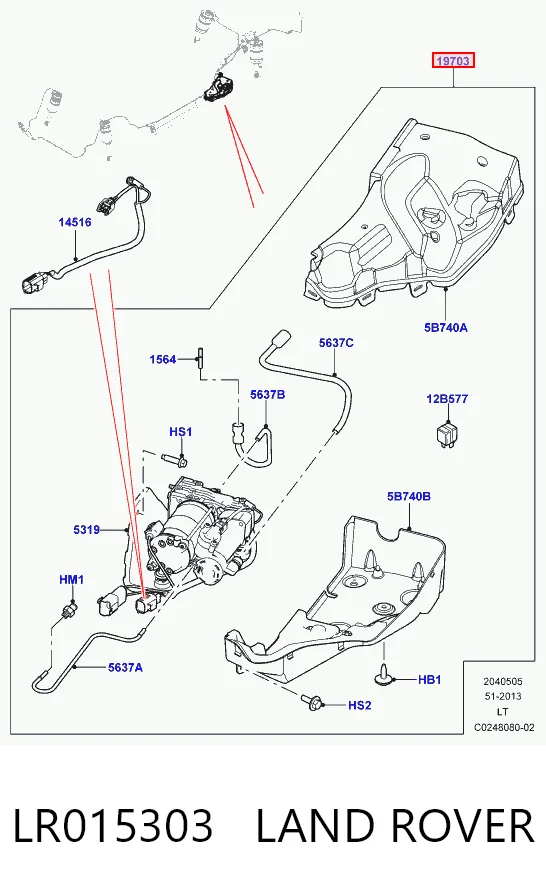 LR015303 Land Rover Kompresor zawieszenia pneumatycznego