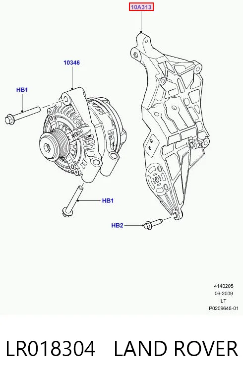 Wspornik alternatora do Land Rover Range Rover SPORT I L320