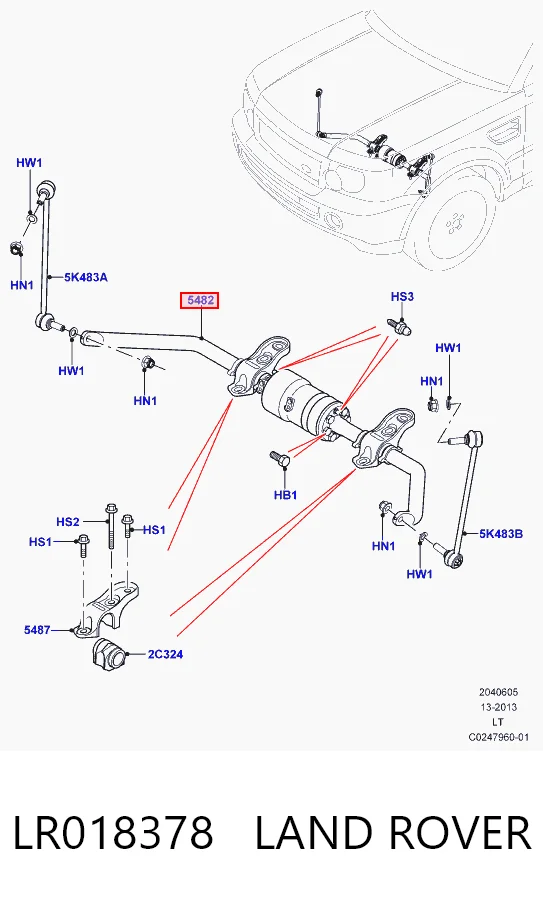 Stabilizator przedni do Land Rover Range Rover SPORT I L320