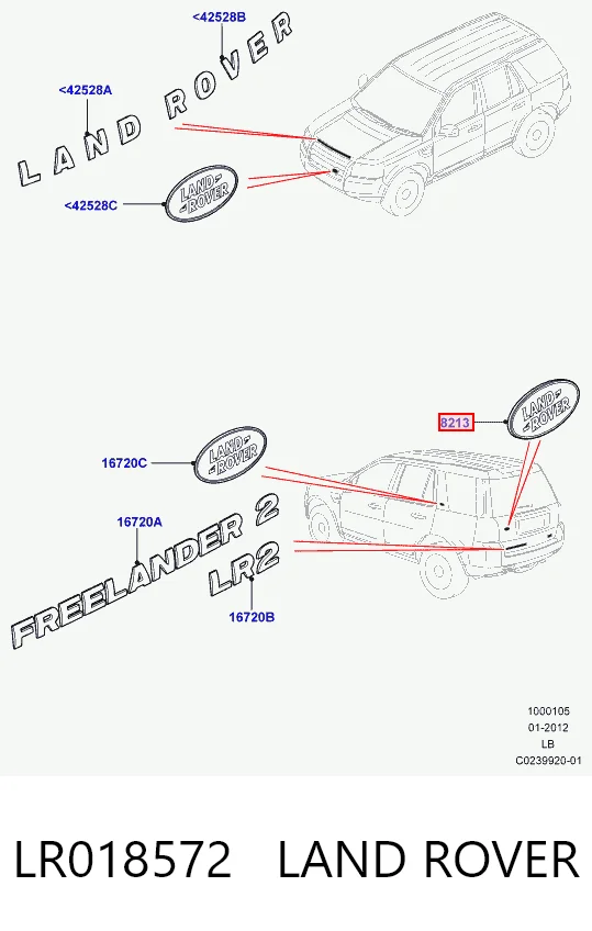 Kupić Emblemat na klapę bagaznika (znaczek firmowy) Land Rover Freelander II L359 w dobrej cenie