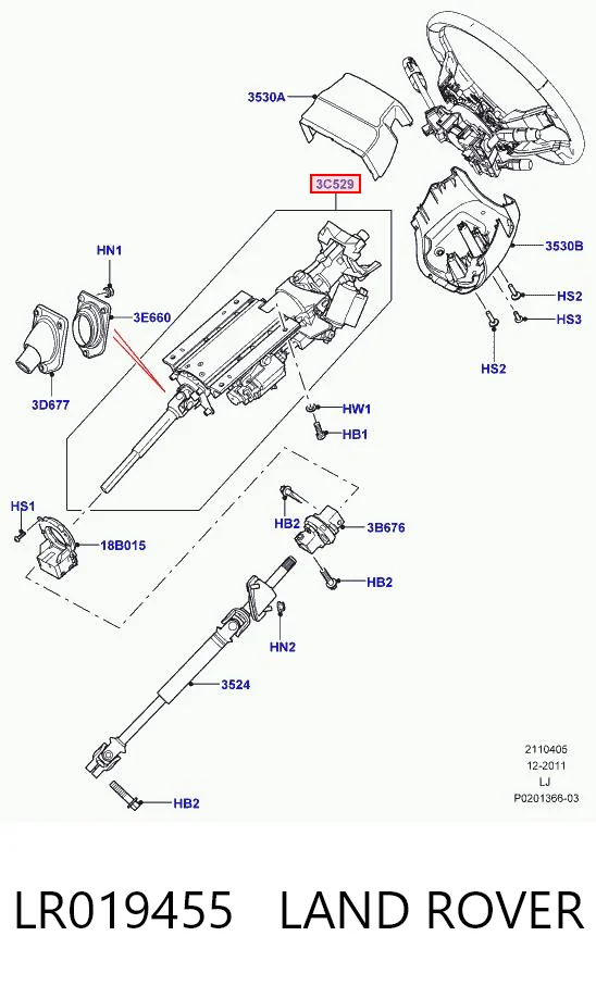 Kupić Kolumna (wał) kierownicza (kierownicy) Land Rover Range Rover III L322 w dobrej cenie