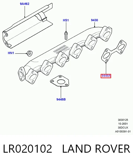 Do koszyka 11627796480 BMW Uszczelka kolektora wydechowego