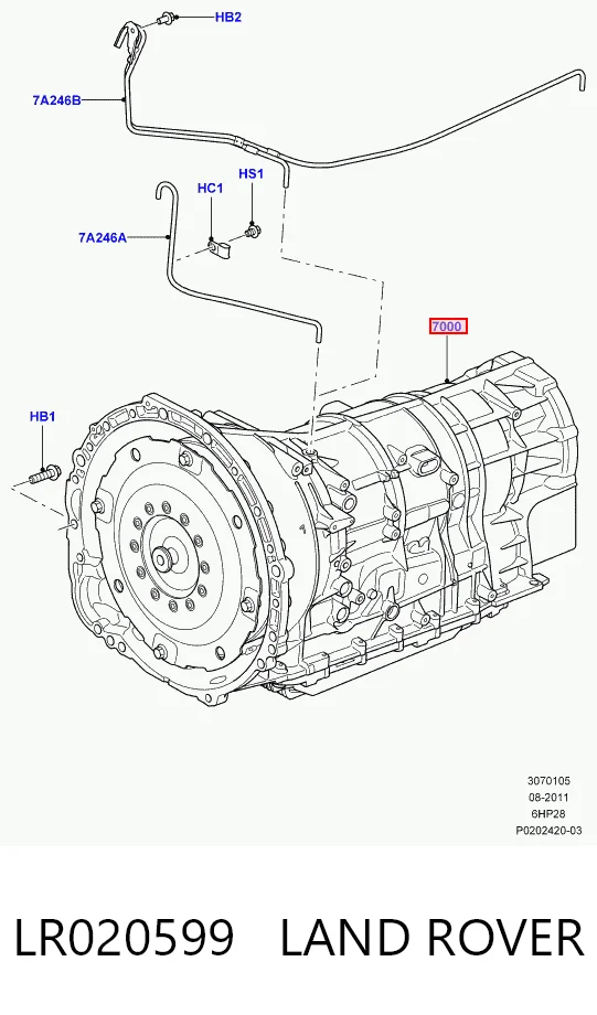 Automatyczna skrzynia biegów, kompletna Land Rover Range Rover SPORT I SUV (L320) (2005 - 2013) cena, od 1840,70 USD