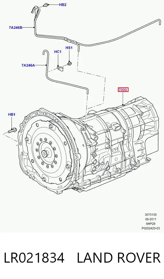 Do koszyka Automatyczna skrzynia biegów, kompletna Land Rover Range Rover SPORT I L320