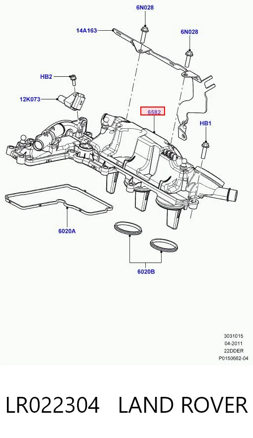 LR022304 Land Rover Pokrywa zaworowa