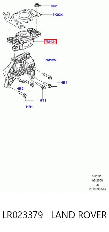 Do koszyka Poduszka (podpora) silnika lewa Land Rover Freelander II L359