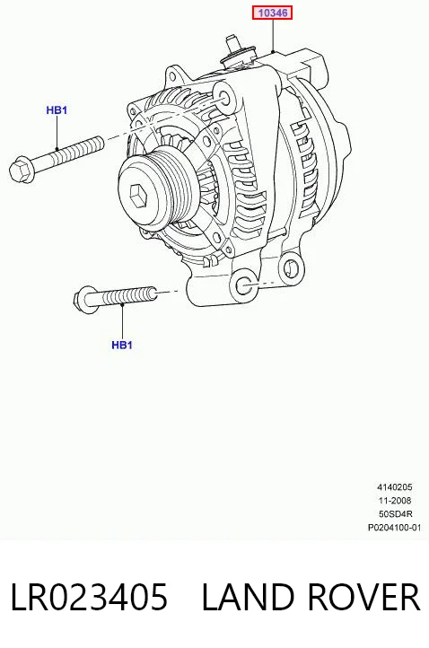 LR023405 Land Rover Alternator