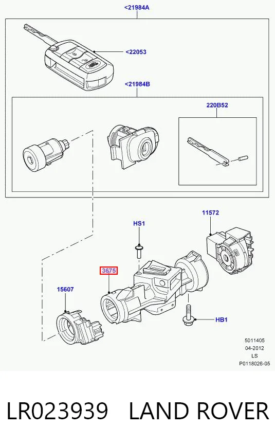 Stacyjka zapłonowa do Land Rover Discovery III LR3