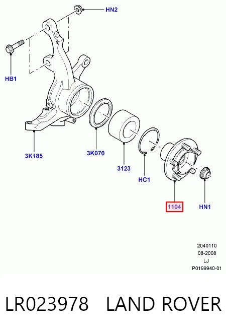 Piasta przednia do Land Rover Range Rover III L322