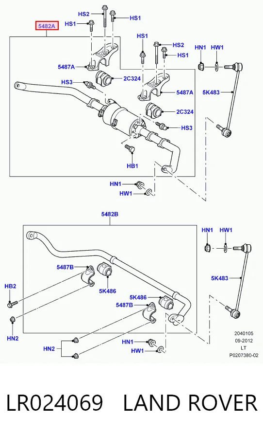 Do koszyka Stabilizator przedni Land Rover Range Rover SPORT I L320