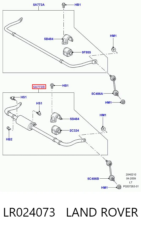 Stabilizator tylny Land Rover Range Rover SPORT I SUV (L320) (2005 - 2013) cena, od 1964,10 USD