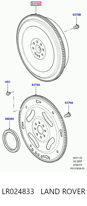 Koło zamachowe silnika do Land Rover Discovery III LR3