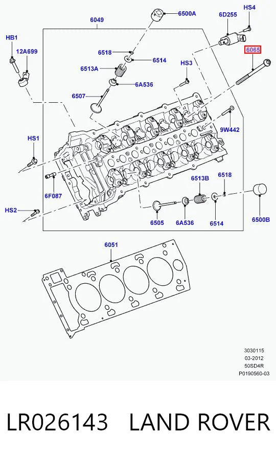 Śruba głowicy cylindrów do Land Rover Discovery IV L319