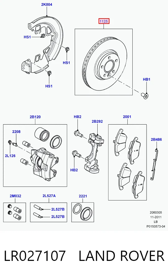 LR027107 Hyundai/Kia Tarcza hamulcowa przednia