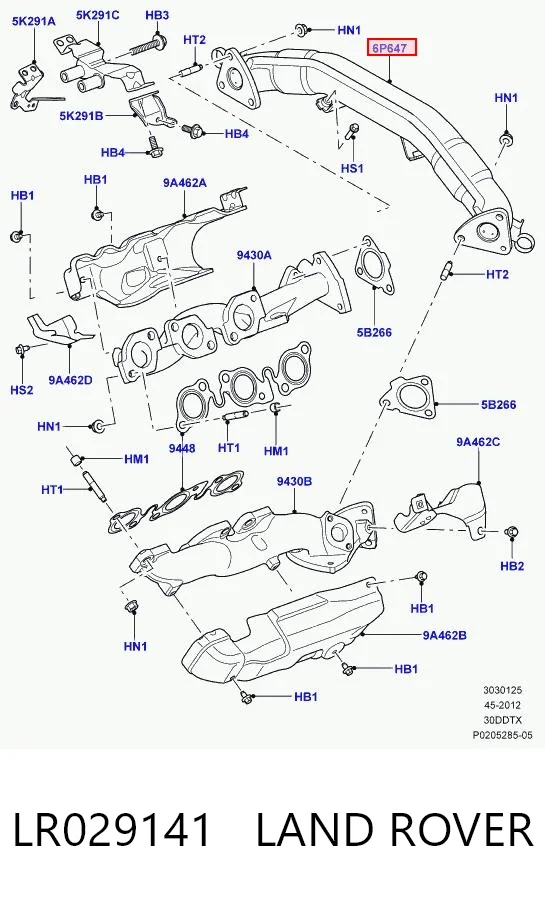 Kolektor wydechowy do Land Rover Discovery IV L319