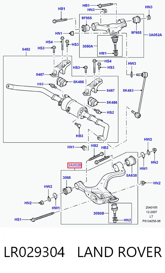 Do koszyka Wahacz zawieszenia przedniego dolny prawy Land Rover Range Rover SPORT I L320