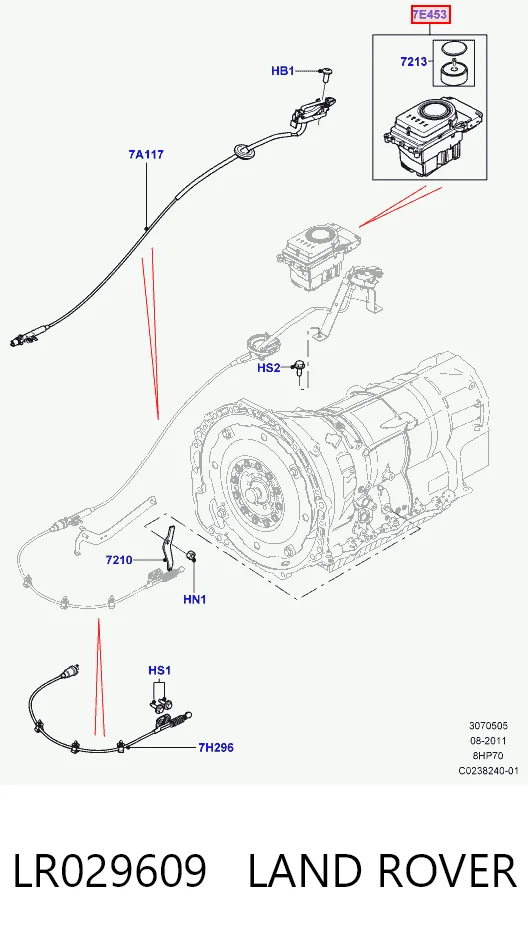 Mechanizm zmiany biegów (cięgno) do Land Rover Discovery IV L319