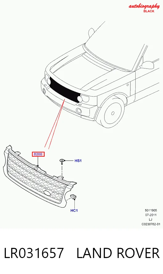 Atrapa chłodnicy do Land Rover Range Rover III L322